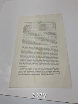 CIVIL War Louisiana Restored To CIVIL Law General Order General 1865 Sabbath