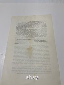 CIVIL War Louisiana Restored To CIVIL Law General Order General 1865 Sabbath