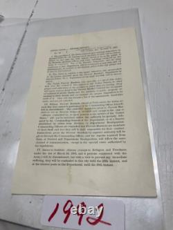 CIVIL War Louisiana Restored To CIVIL Law General Order General 1865 Sabbath