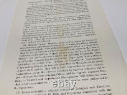 CIVIL War Louisiana Restored To CIVIL Law General Order General 1865 Sabbath