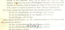 CIVIL War Maryland Antietam Campaign General Order Dismissing 2 Awol Officers