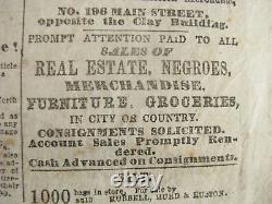 CIVIL War Memphis Tennessee Daily Appeal Confederate Newspaper 1861