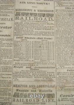 CIVIL War Memphis Tennessee Daily Appeal Confederate Newspaper 1861