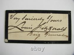 CIVIL War New York General Louis Fitzgerald Signed Mourning Card