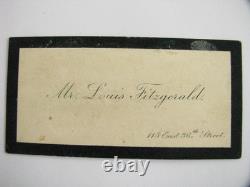 CIVIL War New York General Louis Fitzgerald Signed Mourning Card