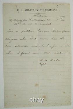 CIVIL War Nottoway Court House Virginia Us Military Telegraph 1865