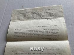 CIVIL War Petition To Abraham Lincoln Promote Col John Clark 1863 Brevet General