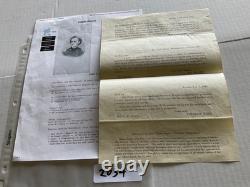 CIVIL War Petition To Abraham Lincoln Promote Col John Clark 1863 Brevet General