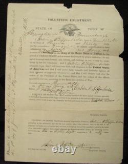 CIVIL War Plymouth North Carolina Union Soldier Enlistment 101st Pa Pow