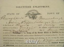 CIVIL War Plymouth North Carolina Union Soldier Enlistment 101st Pa Pow