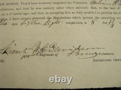CIVIL War Plymouth North Carolina Union Soldier Enlistment 101st Pa Pow