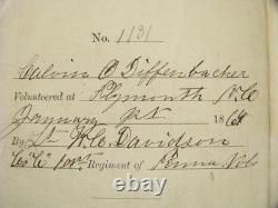 CIVIL War Plymouth North Carolina Union Soldier Enlistment 101st Pa Pow