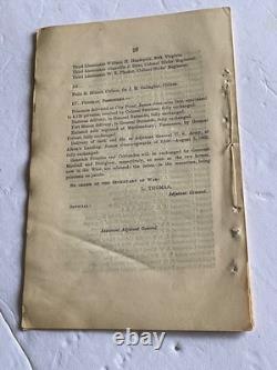 CIVIL War Pow Exchange Order Generals Reynolds Tilman Buckner 1862 & Officers