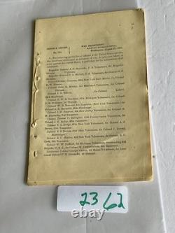 CIVIL War Pow Exchange Order Generals Reynolds Tilman Buckner 1862 & Officers