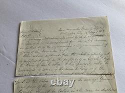 CIVIL War Rebel Horses & Loyal Citizens Orders Sgn General Miegs Hand Written