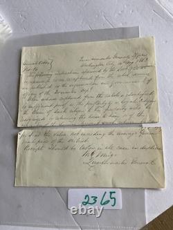 CIVIL War Rebel Horses & Loyal Citizens Orders Sgn General Miegs Hand Written