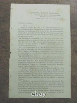 CIVIL War Reconstruction South Carolina Freedmen Bureau Districts Order