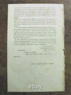 CIVIL War Reconstruction South Carolina Freedmen Bureau Districts Order