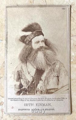 CIVIL War Seth Kinman California Mountain Man Hunter & Trapper 1864 CDV Photo