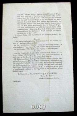 CIVIL War South Carolina Orangeburg Murder Freedman Order 1865