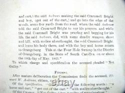 CIVIL War South Carolina Orangeburg Murder Freedman Order 1865