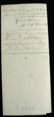 CIVIL War Texas Army Of The Rio Grande Clarksville Texas Surgeon's Order 1865