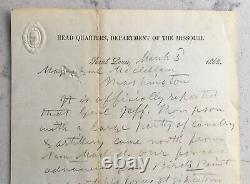 CIVIL War Union General Henry Halleck Signed Letter Jeff Thompson Pea Ridge