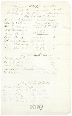 CIVIL War Union Manuscript Document Unsigned Circa 1862