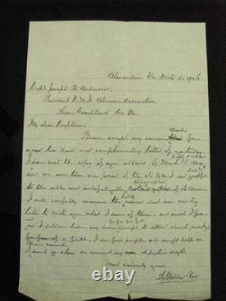 CIVIL War VMI Confederate Tredegar Notable Joseph R Anderson Jr Letter 1906
