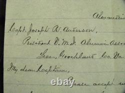 CIVIL War VMI Confederate Tredegar Notable Joseph R Anderson Jr Letter 1906