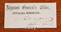 CONFEDERATE GENERAL CSA Samuel Cooper Civil War Autograph AUTHENTIC Highest Rank