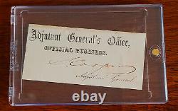 CONFEDERATE GENERAL CSA Samuel Cooper Civil War Autograph AUTHENTIC Highest Rank