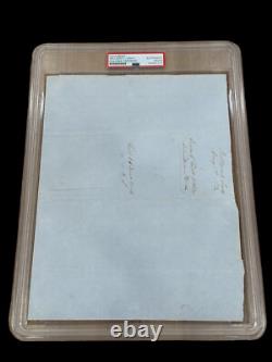 CSA Confederate General William E. Jones Civil War KIA Signed Autograph PSA Slab