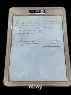 CSA Confederate General William E. Jones Civil War KIA Signed Autograph PSA Slab