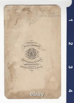 C. 1860's Confederate General Albert Sidney Johnston SIGNED Photo by Anthony