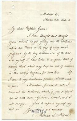 C. 1863 Civil War General Thomas Kane Autograph Letter Signed