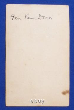 Ca. 1862 Civil War CDV Photograph of Seated CONFEDERATE GENERAL EARL VAN DORN