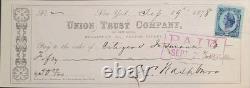 Cadwallader C. C. C. Washburn Signed Check 1878 Civil War General, General Mill