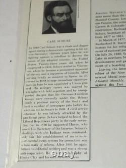 Carl Schurz Civil War General Nevada Indian Proponent AUTOGRAPH CUT OUT & BIO