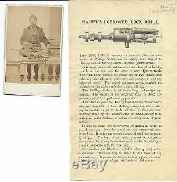 Carte De Visite Civil War General Hermann Haupt and Invented Drill Brochure