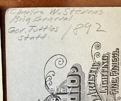 Charles W. Stevens Civil War Veteran Brig General Uniform Cabinet Card Photo