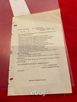 Civil War 1863 General in Chief US Grant Names his Staff Red Ink Note On Bottom