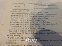 Civil War 1863 General in Chief US Grant Names his Staff Red Ink Note On Bottom