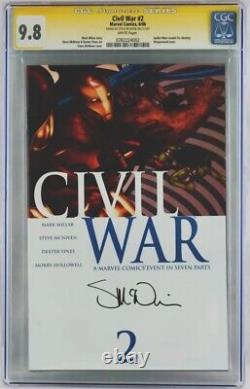 Civil War #2 CGC 9.8 White Pages McNiven Signature Series MT 2006 Spider Key