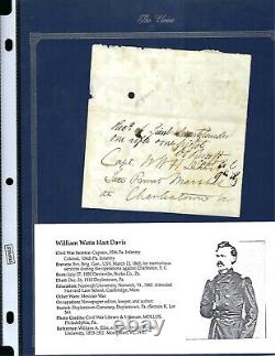 Civil War Autograph Union General William Watts Hart Davis 25th Pa Vols
