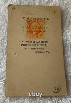 Civil War CDV 4 by 2 1/2 original. Confederate General Price Taken In N. C