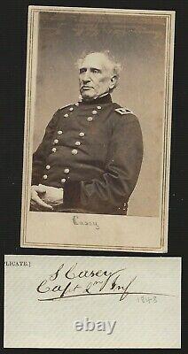 Civil War CDV & Autograph General Silas Casey