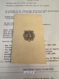 Civil War CDV Colonel William Wilson 6th NY Zouaves