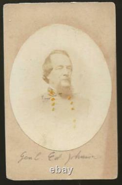 Civil War CDV Confederate General Edward Old Alleghany Johnson Vannerson