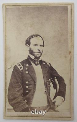 Civil War CDV Major General William T Sherman as Major General in Tennessee Rare